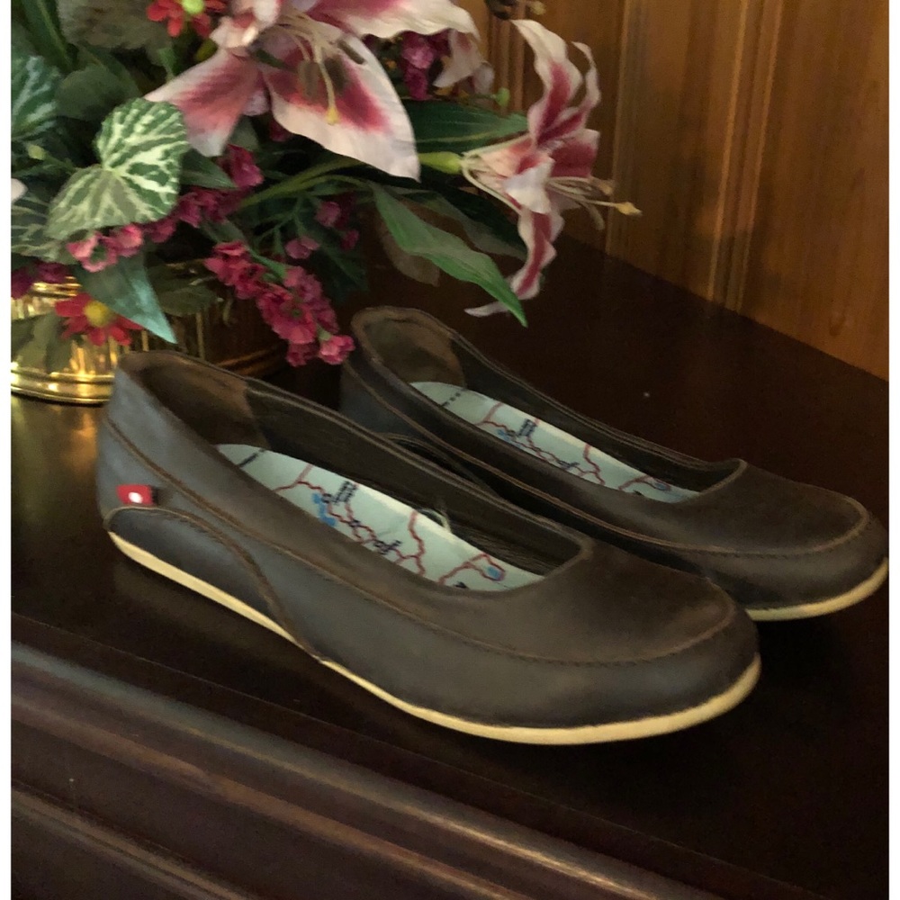Oliberte Mbozi Brown Leather Ballet Flats Sz 6